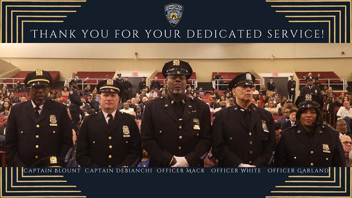DOC Honors Five Heroes for Milestone Service
                                           